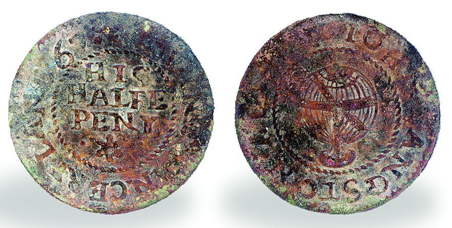 Obverse and reverse of Globe Token