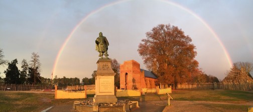 Rainbow over fort site