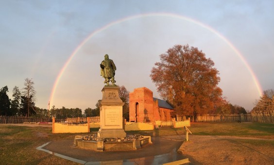 Rainbow over fort site