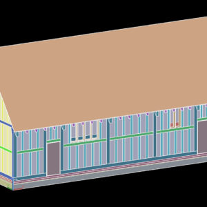 3d model of church and framing