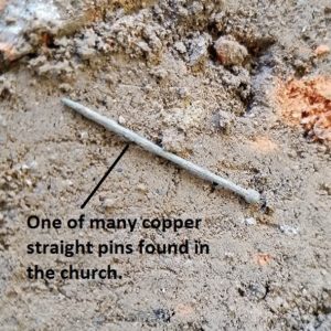 Copper straight pin in situ