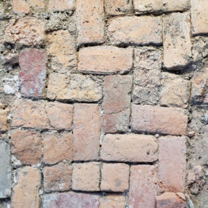Brickwork in church floor