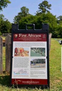 Sign describing historic site