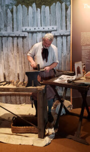 Blacksmith Steve Mankowski in the Archaearium