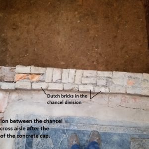 Dividing row of bricks in situ