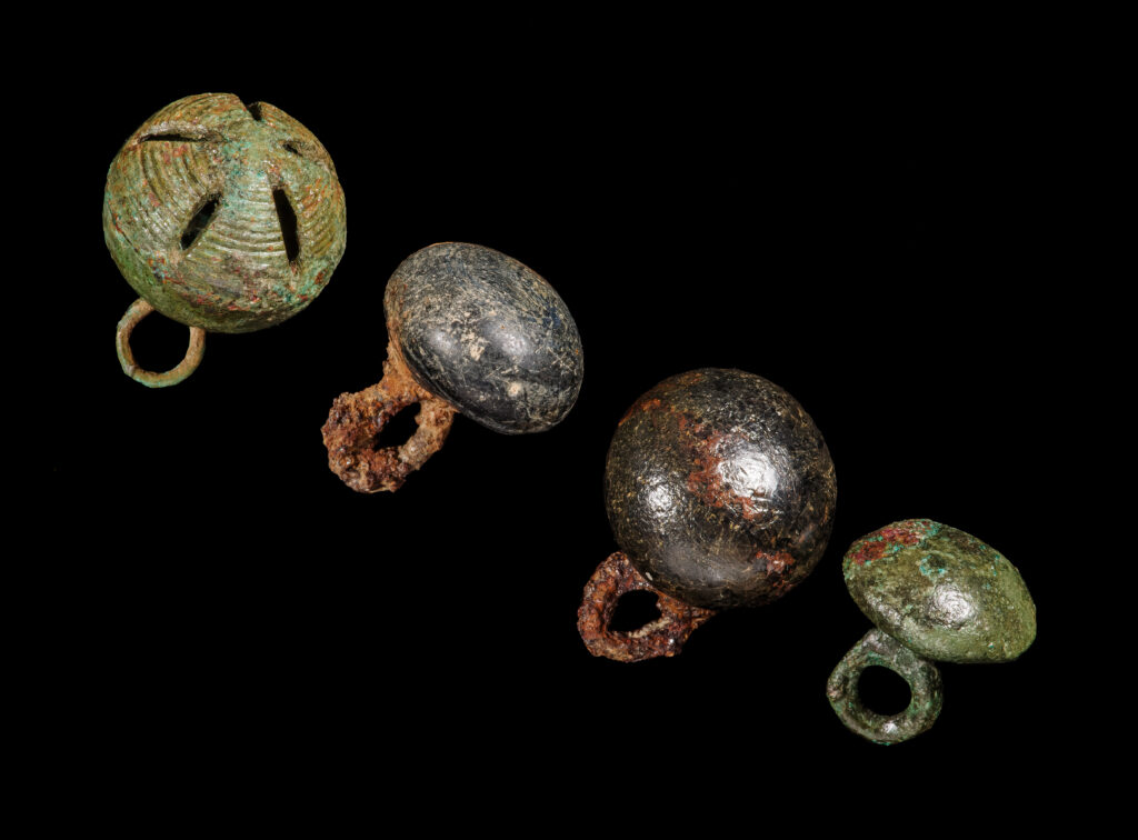 Four different types of buttons excavated at Jamestown