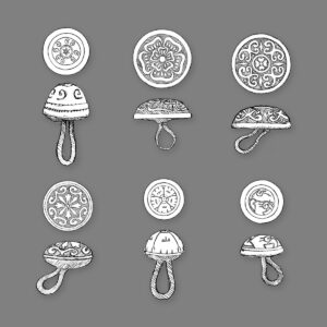 Illustrations of select nickel alloy buttons