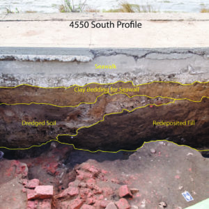 stratigraphic layers with overlaid labels