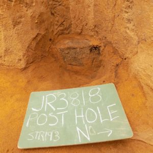 Excavated posthole
