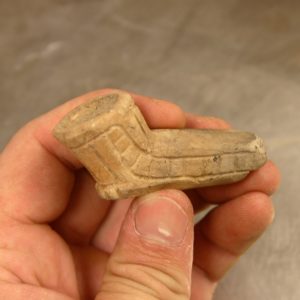 Pipe bowl and stem fragment