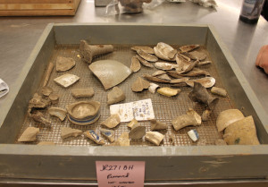 Assortment of artifacts in a screen