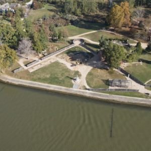 Aerial view of James fort