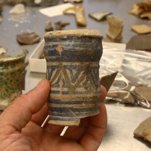Tin-glazed earthenware apothecary jar