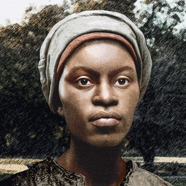 Artistic illustration of African woman