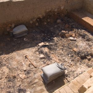 Excavated brick-lined cellar