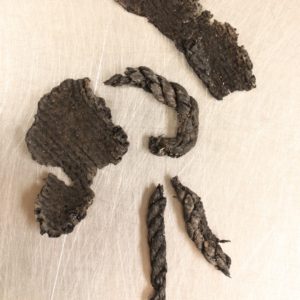 Burned cloth and rope