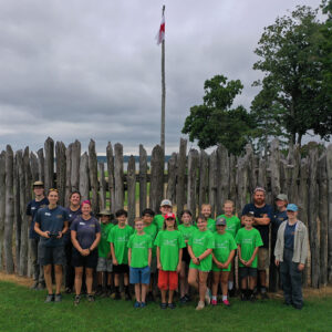 2025 Kids Camp second session attendees with archaeological staff.