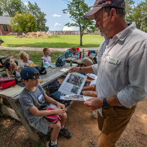 Director of Archaeology David Givens discusses the findings of the ground-penetrating radar (GPR) survey that the campers conducted.