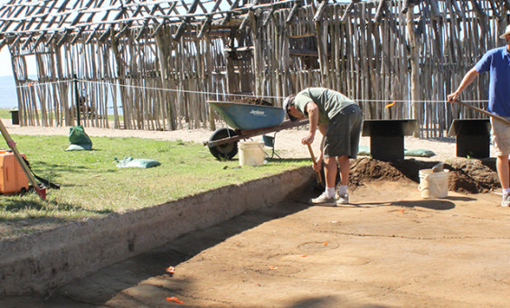Archaeologists map and excavate unit