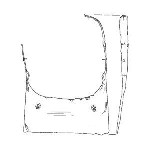 Drawing of spade nosing 02531-JR with gauntlet makers marks