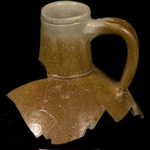Frechen stoneware jug handle and neck