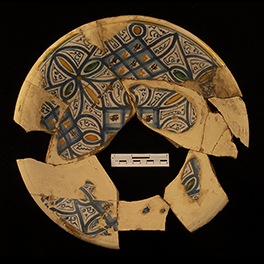 decorated earthenware dish
