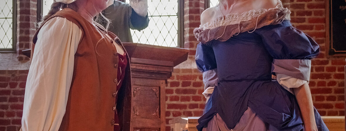 Sara Drummond and Lady Francis Berkeley in the Memorial Church