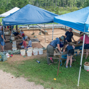 An overview of the cellar site during Kids Camp.