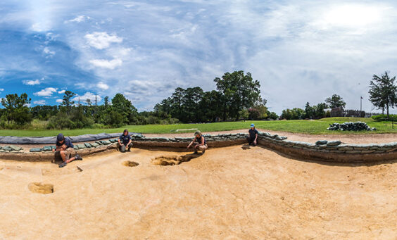 A 360 degree photo of the excavations in the north field