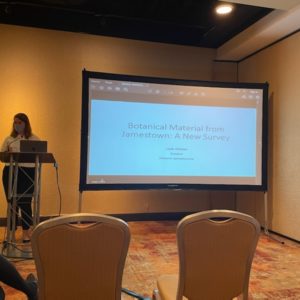 Curator Leah Stricker presents at the Society for Historical Archaeology conference