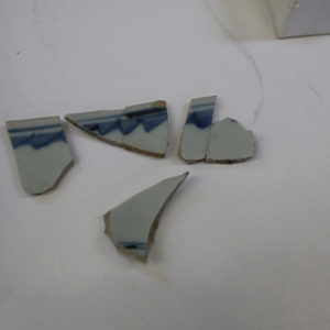 Interior of Chinese porcelain sherds