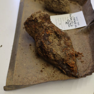 An iron tool found in the north Church Tower excavations