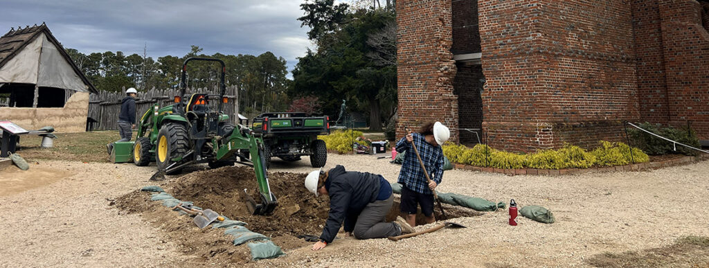 Excavations outside the Church Tower