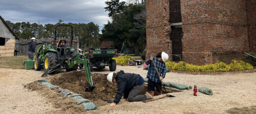 Excavations outside the Church Tower