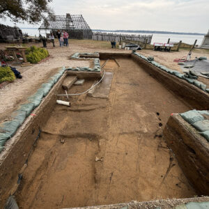An overview of the excavations just west of the Church Tower