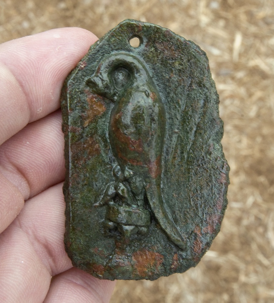Medallion with molded pelican