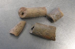 Four pipestem fragments