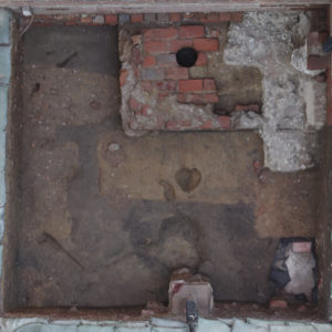 overhead view of a 3d digital model of an excavated unit