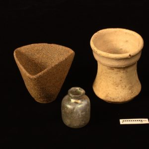 Glass, stoneware, and earthenware vessel