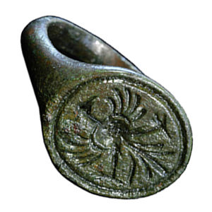 Signet ring with eagle crest