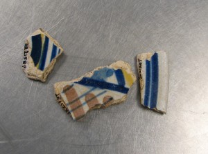 Three tin-glazed earthenware sherds