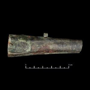 Copper alloy charger repaired with a tinker's dam