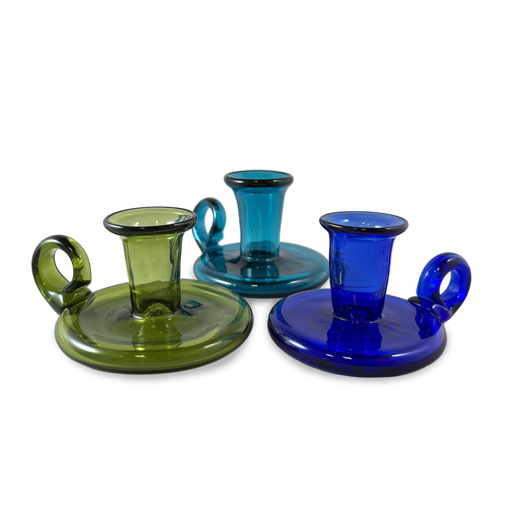 HandBlown Glass Candle Holder Historic Jamestowne