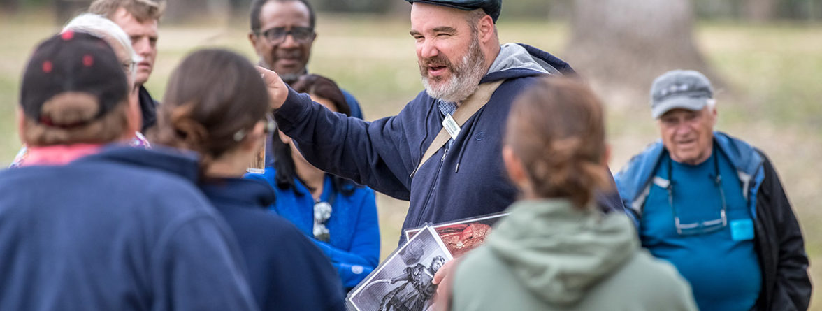Mark Summers gives a tour at Historic Jamestowne