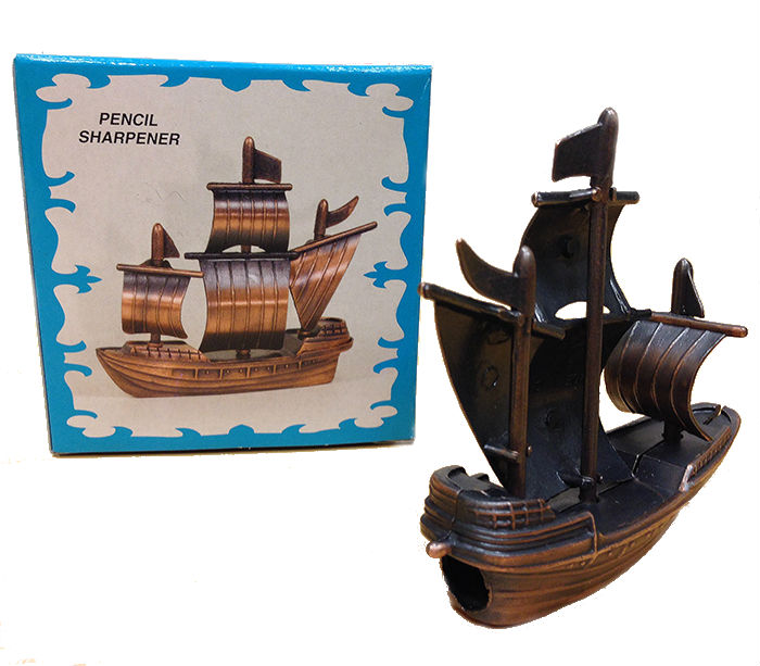 Viking Ship Die Cast Pencil Sharpener Sail Boat Great Christmas Present *