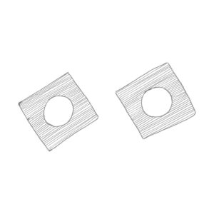 Raised pellet in diamond or square cartouche, stamped twice (2772-JR) Raised pellet in diamond or square cartouche, stamped twice (2772-JR)