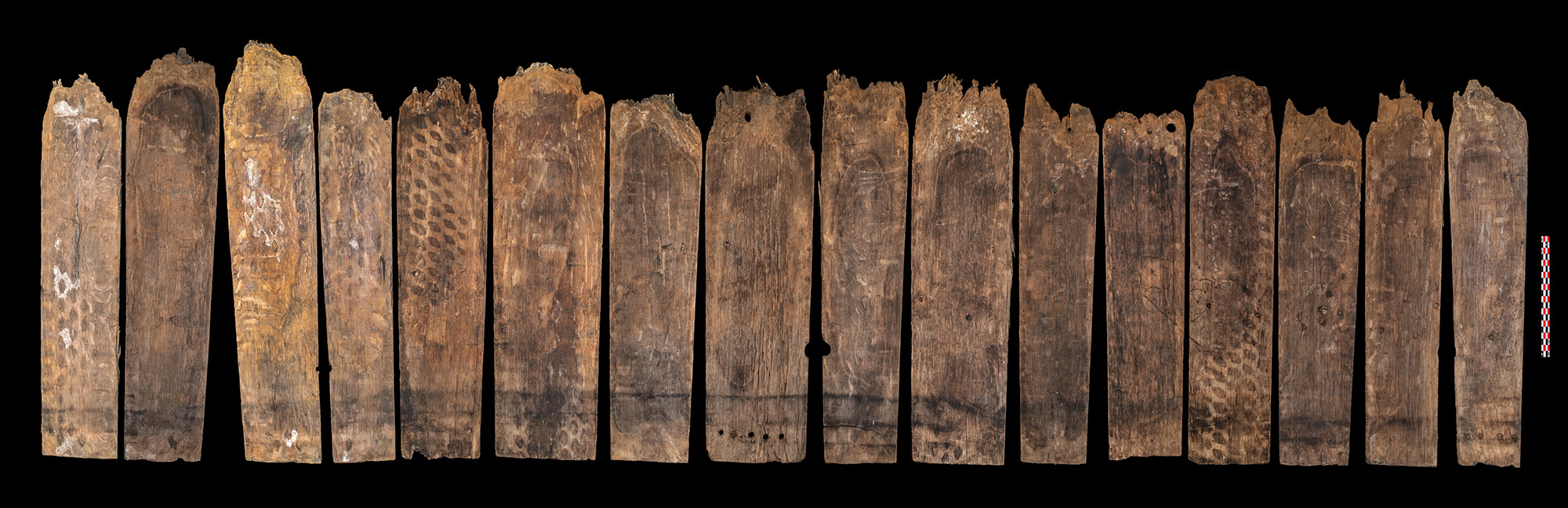 Cask staves, exterior view