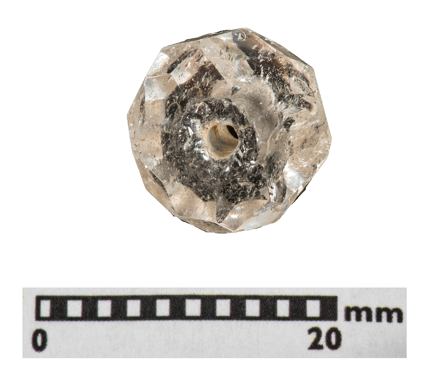 Triangular quartz crystal point