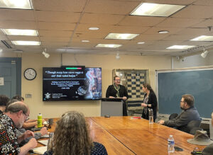 Cathrine Davis defends her dissertation before members of William & Mary's Anthropology Department.