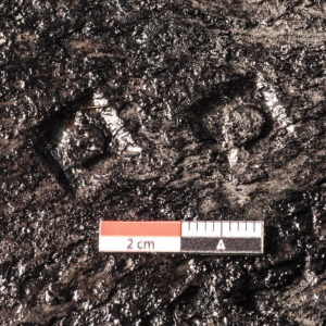 Raised pellet in diamond or square cartouche, stamped twice (2772-JR) Raised pellet in diamond or square cartouche, stamped twice (2772-JR)